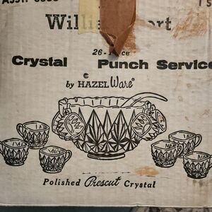 Hazelware Crystal Punch Service Set